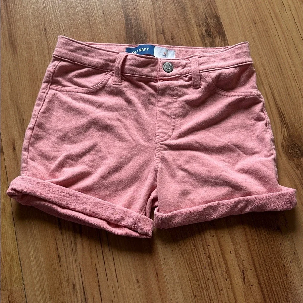 Old Navy Girls Coral Pink Pull-On Shorts Youth L‎ 10/12